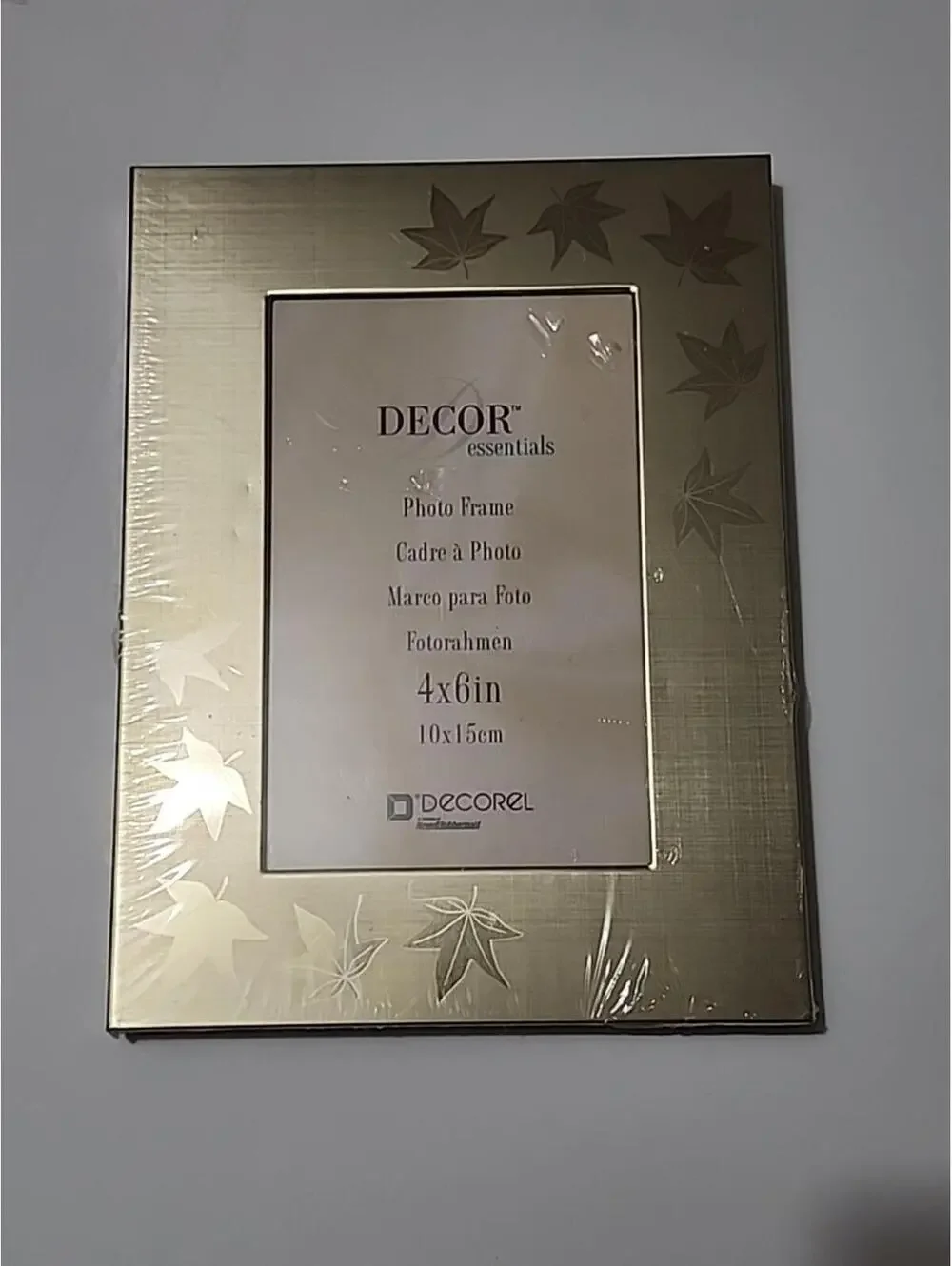 4 x 6 Gold Leaf Photo Frame‎ With Glass Front